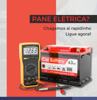 Amarelo e Preto Moderno Bateria Automotiva Post para Instagram